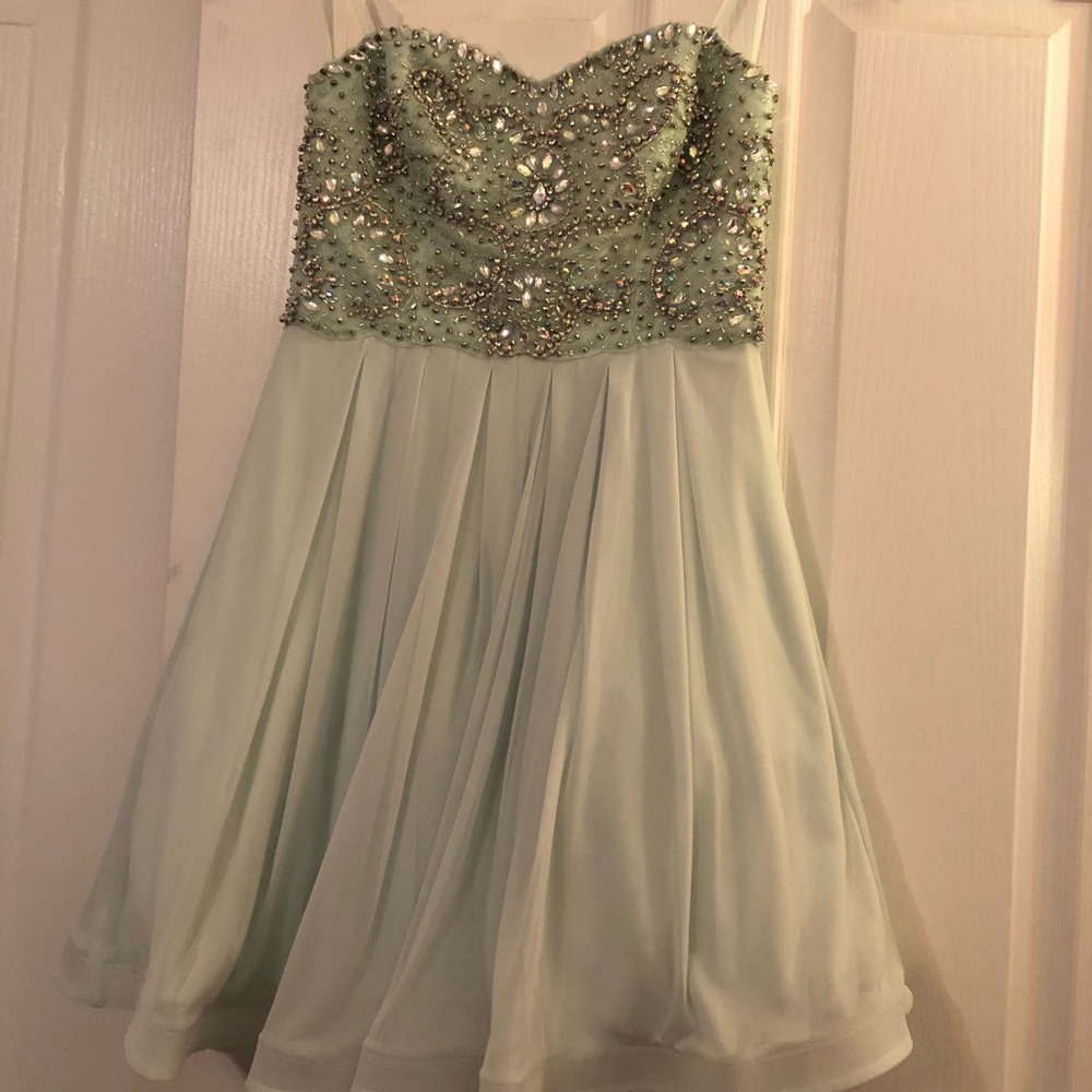 light blue homecoming dress